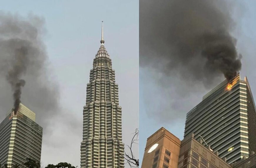 কুয়ালালামপুরের টুইন টাওয়ারের তৃতীয় ভবনে ভয়াবহ অগ্নিকাণ্ড