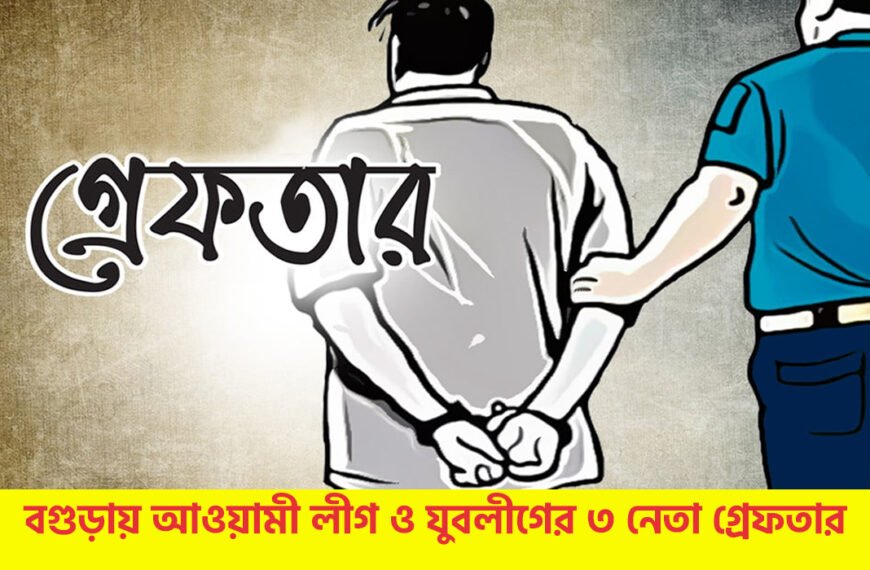 বগুড়ায় আওয়ামী লীগ ও যুবলীগের তিন নেতা গ্রেফতার