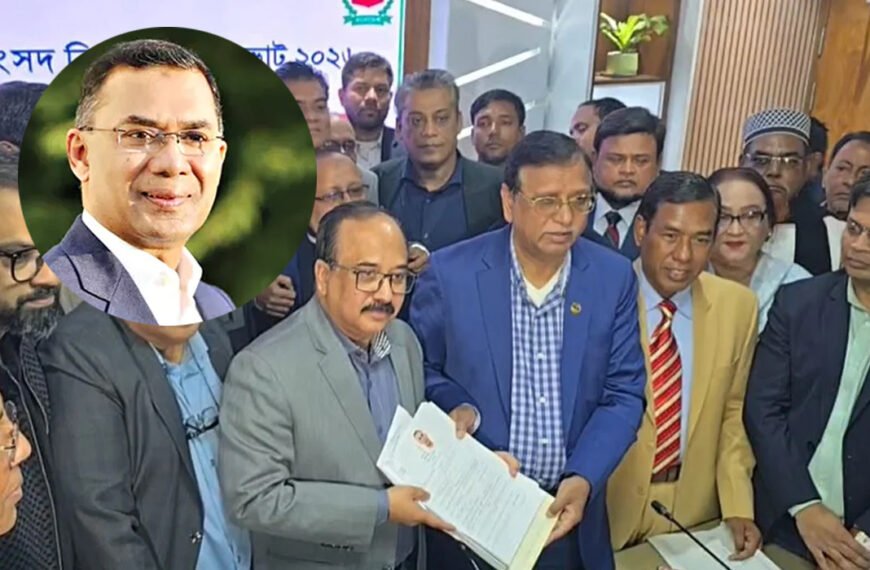 ঢাকা-১৭ আসনে তারেক রহমানের মনোনয়নপত্র জমা