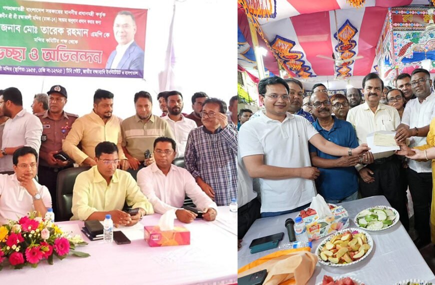 ঢাকা-১৭ আসনে ৪ মন্দিরে প্রধানমন্ত্রীর আর্থিক সহায়তা