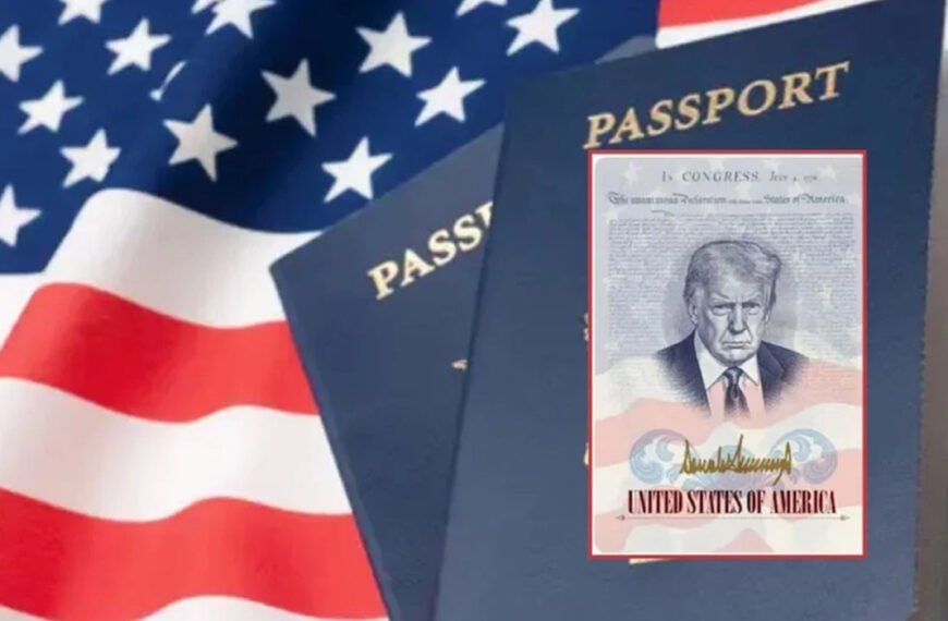 মার্কিন পাসপোর্টে নিজের ছবি বসাচ্ছেন ট্রাম্প