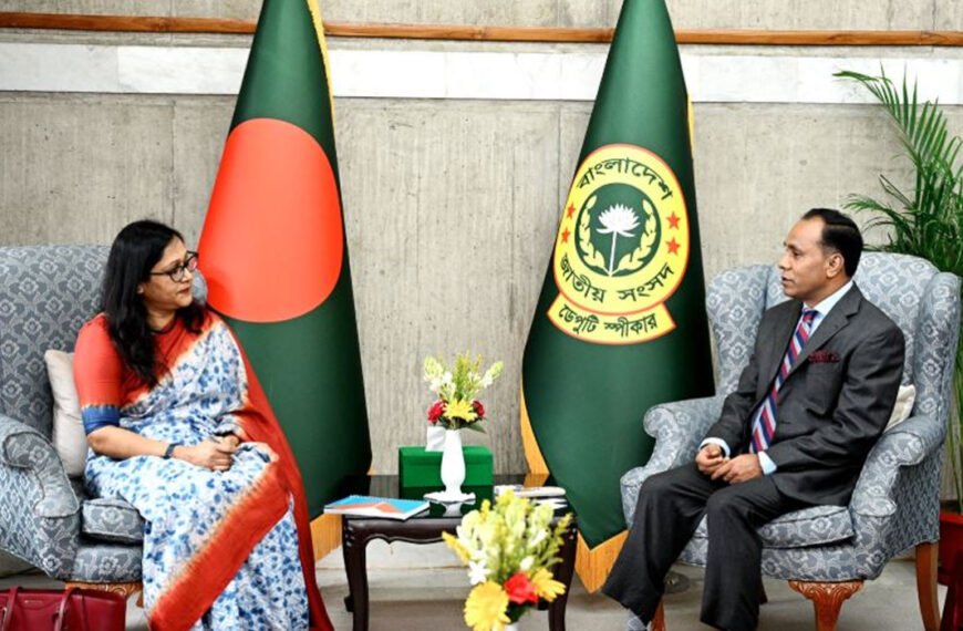 ডেপুটি স্পিকারের সাথে ইউনিসেফ প্রতিনিধিদলের সাক্ষাৎ