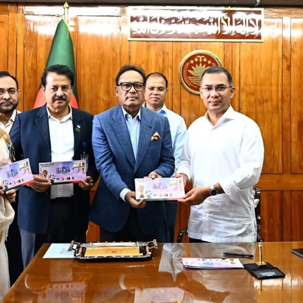 বিশ্বকাপ ফুটবল উপলক্ষে স্মারক ডাকটিকিট উন্মোচন প্রধানমন্ত্রীর