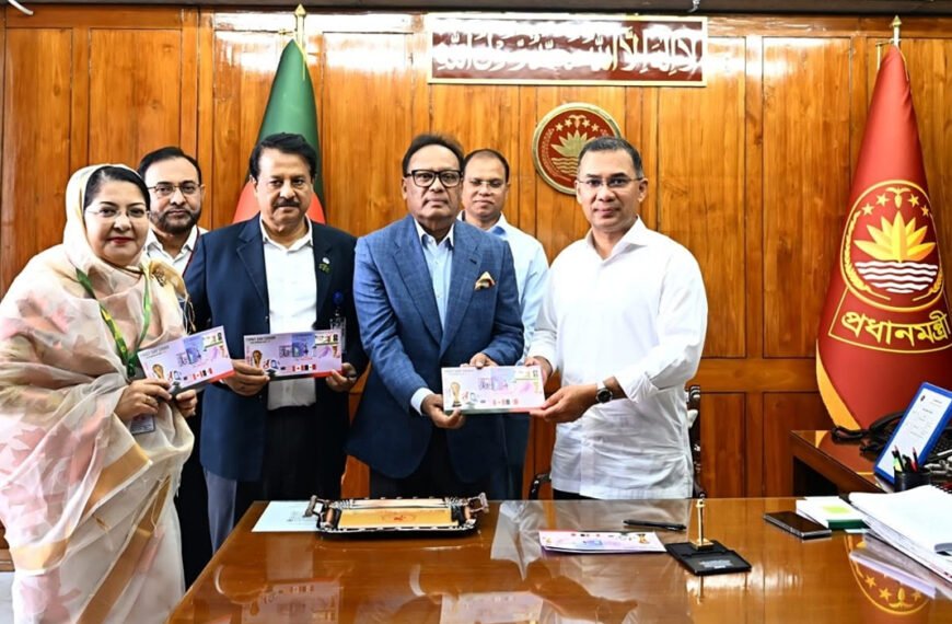 বিশ্বকাপ ফুটবল উপলক্ষে স্মারক ডাকটিকিট উন্মোচন প্রধানমন্ত্রীর