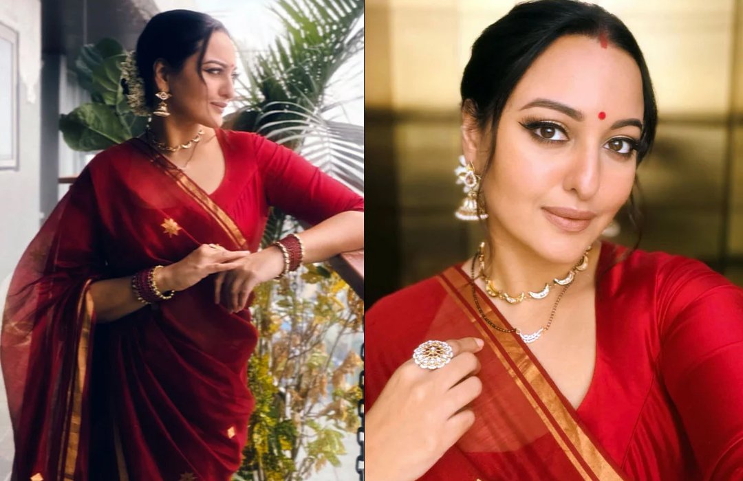 বিয়ের দুই বছর পর নববধূর সাজে সোনাক্ষী